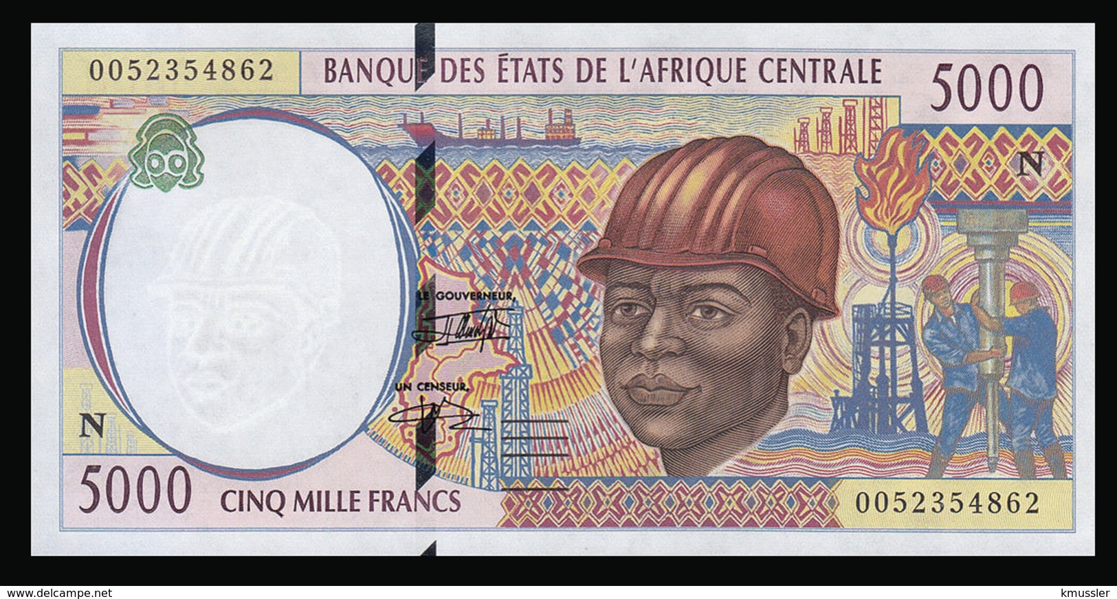 # # # Banknote Äquatorial Guinea (Equatorial Guinea) 5.000 Francs UNC # # # - Equatorial Guinea