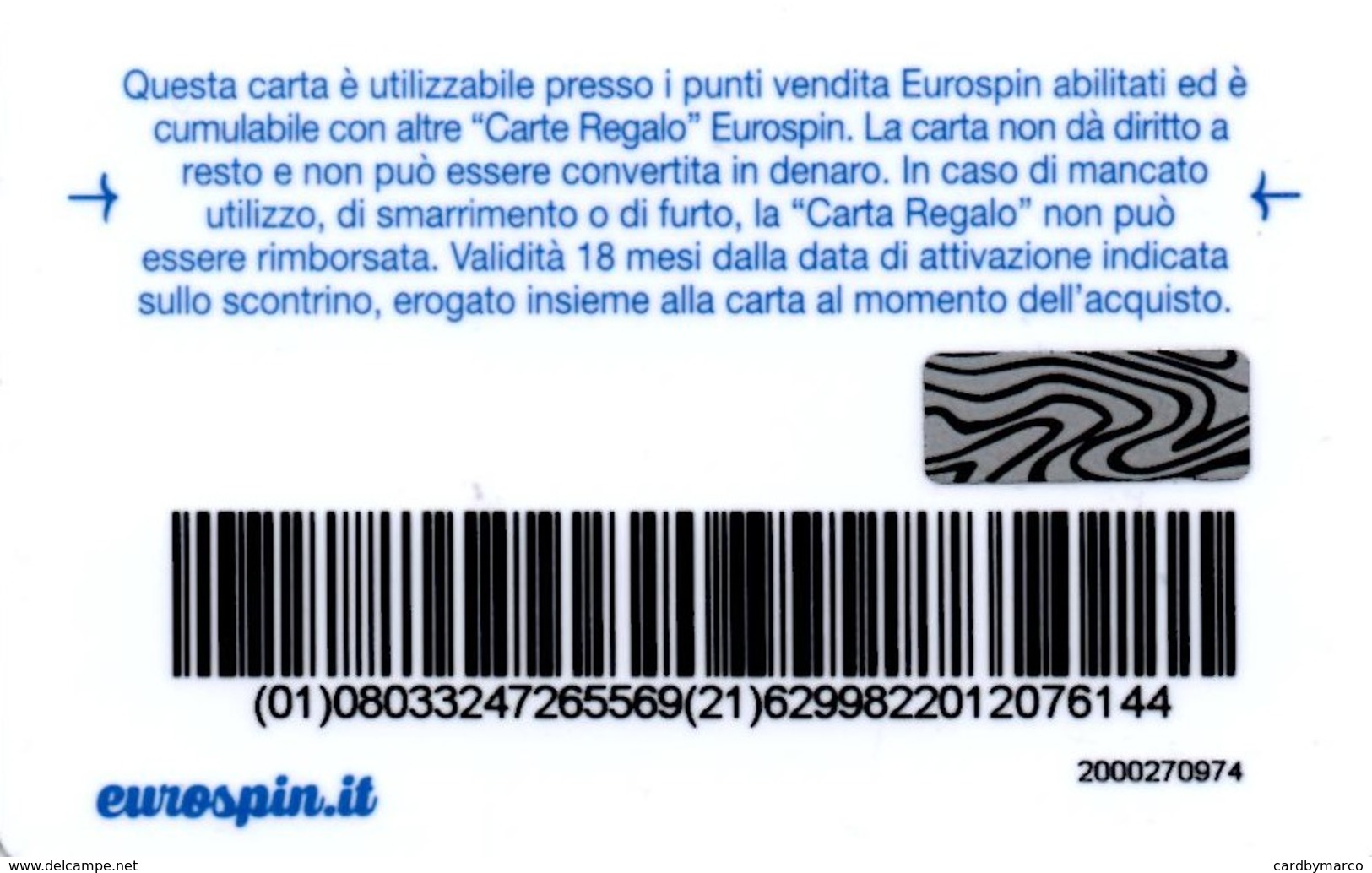 *ITALIA - EUROSPIN* - GIFT CARD - Gift Cards