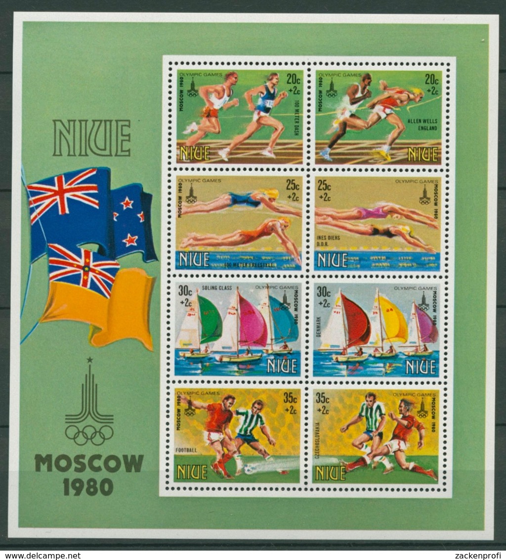 Niue 1980 Olympische Spiele Moskau Block 38 Postfrisch (C21748) - Niue