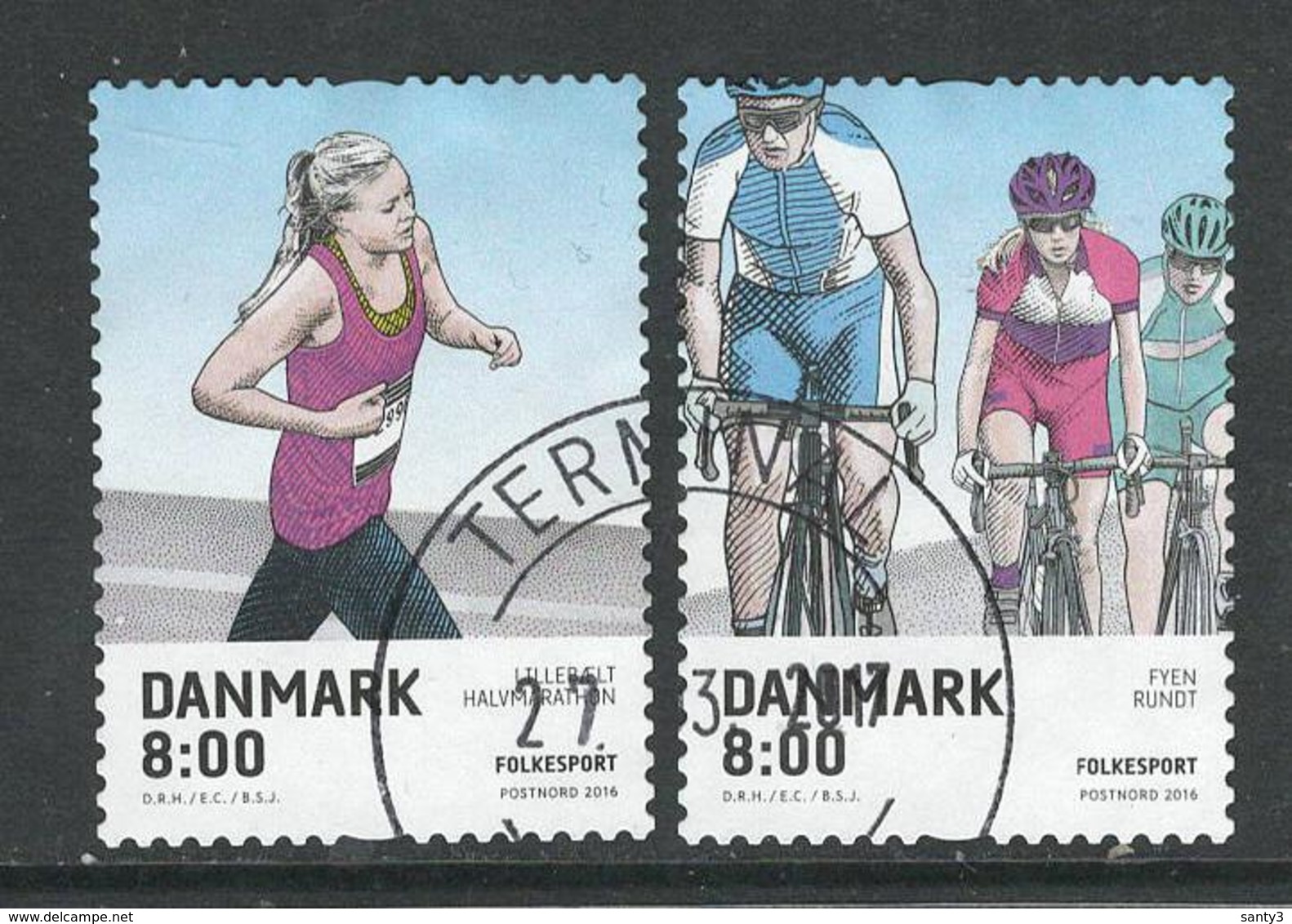 Denemarken, Yv 1827 + 28 Jaar 2016, Gestempeld - Oblitérés