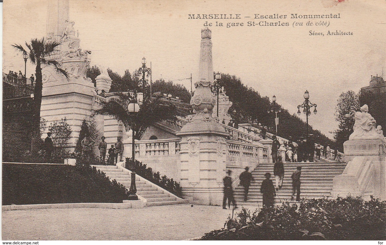 Bouches Du Rhone : MARSEILLE : Escalier Monumental De La Gare St-charles - Quartier De La Gare, Belle De Mai, Plombières