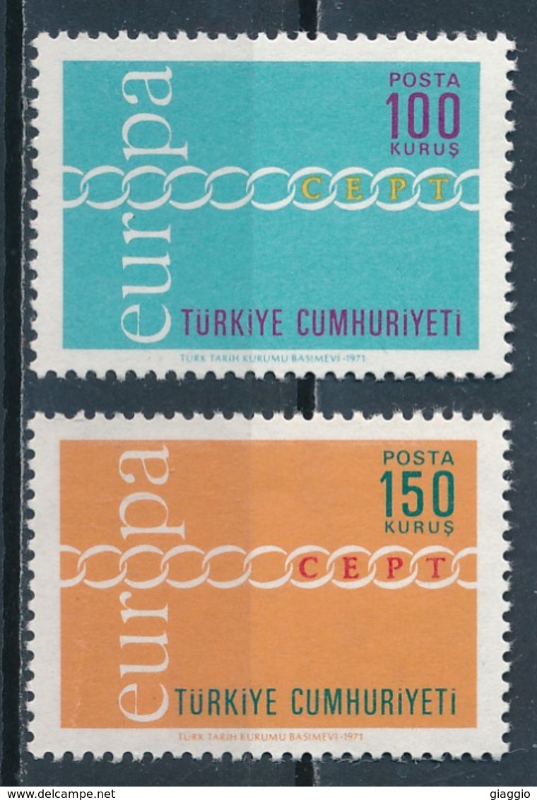 °°° TURKEY - Y&T N°1981/82 - 1971 MNH °°° - Nuovi