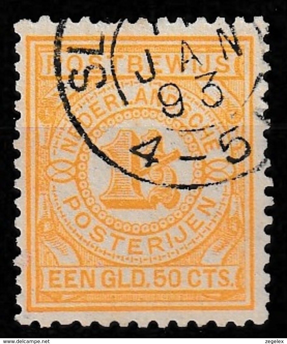 1884 Postbewijs  1,5 Gld - Met Prachtig Scherp Kleinrondstempel Op  NVPH 2 - Autres & Non Classés