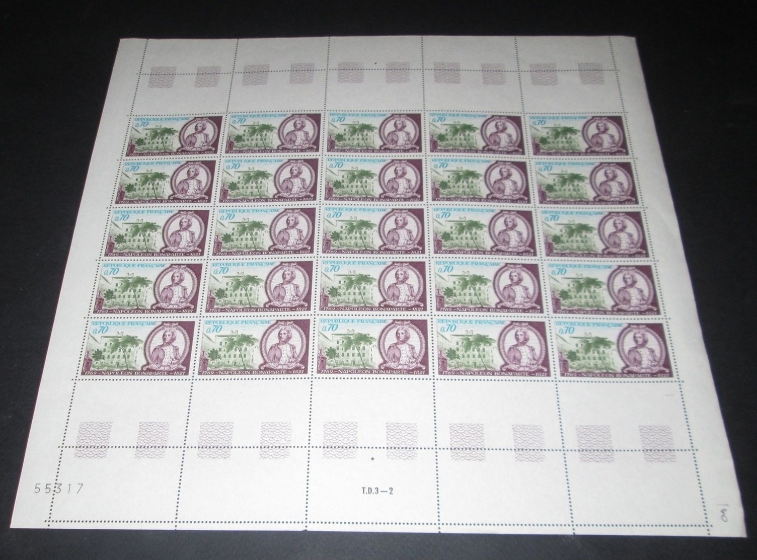 France 1969 Neuf** N° 1610 Napoleon Bonaparte FEUILLE Complète (full Sheet) - Full Sheets