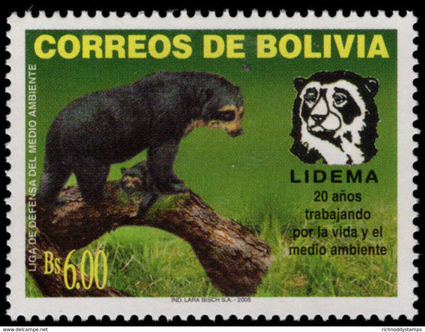 Bolivia 2005 LIDEMA Conservation Unmounted Mint. - Bolivia