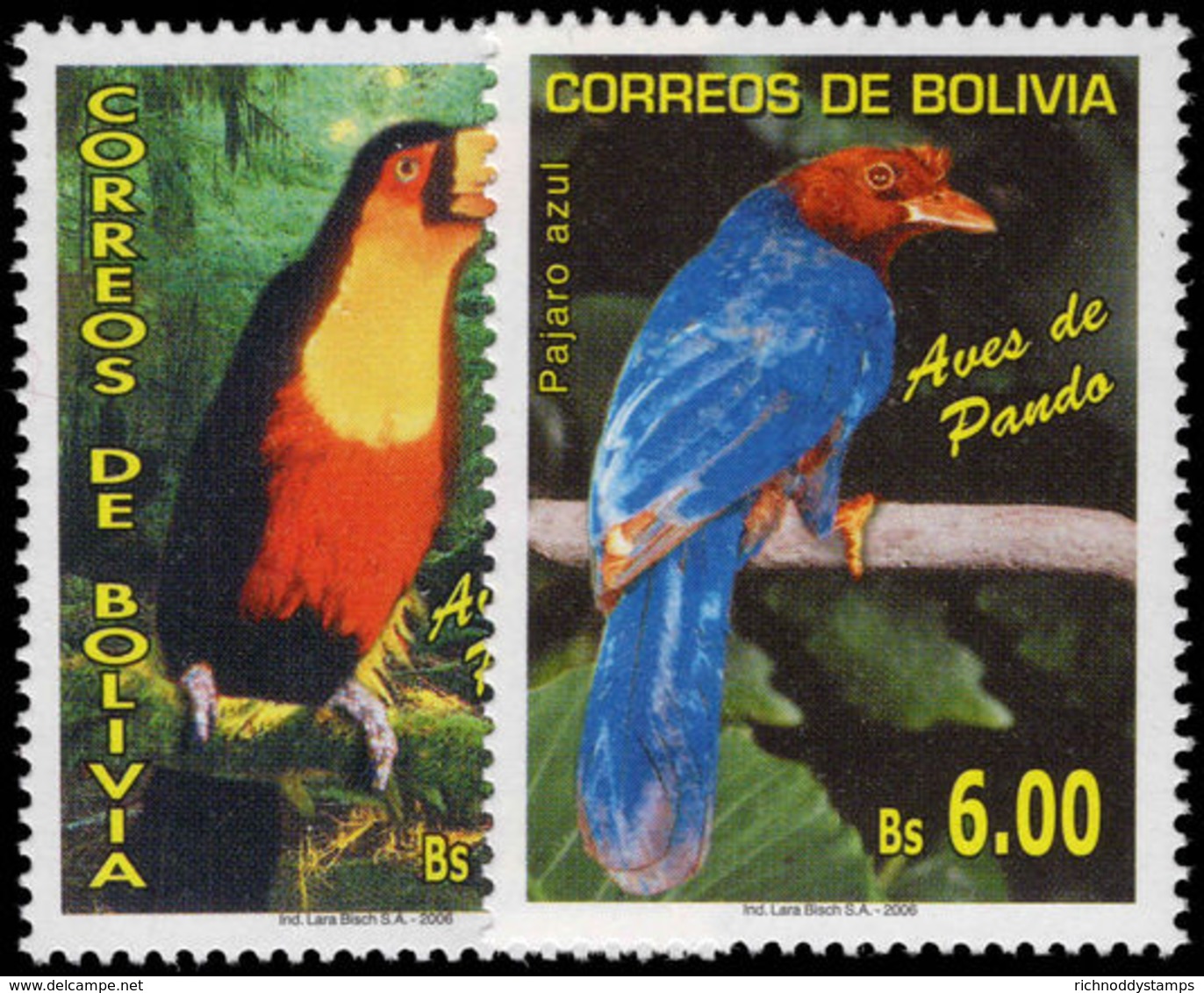 Bolivia 2006 Birds Of Pando Unmounted Mint. - Bolivia