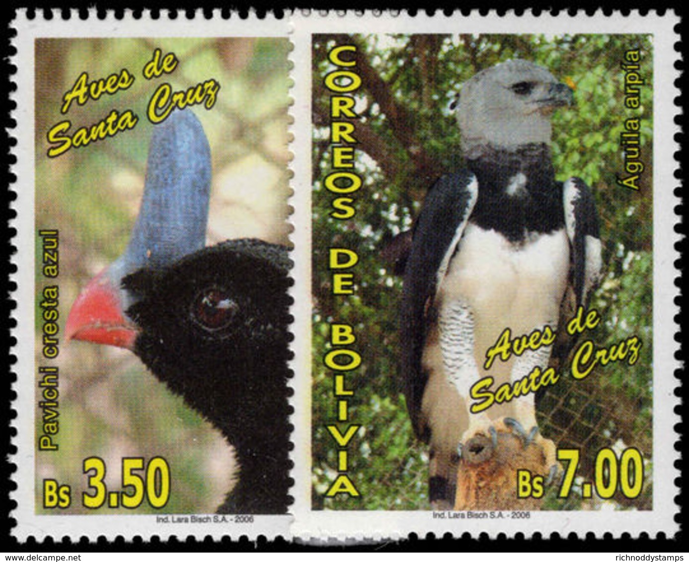 Bolivia 2006 Birds Of Santa Cruz Unmounted Mint. - Bolivia