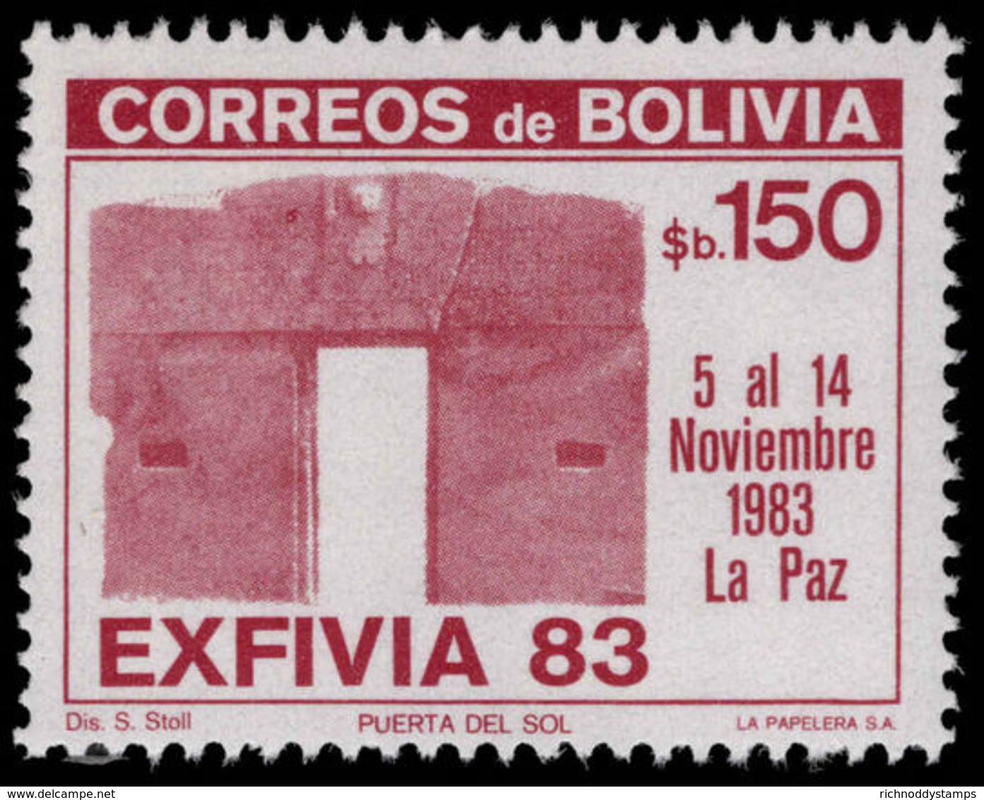 Bolivia 1983 Stampex Unmounted Mint. - Bolivia