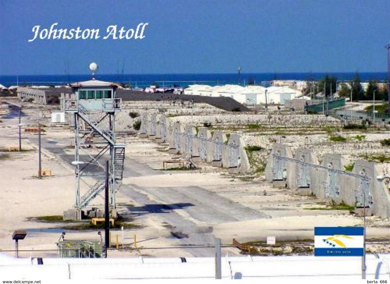 Johnston Atoll Bunkers New Postcard - Sonstige & Ohne Zuordnung