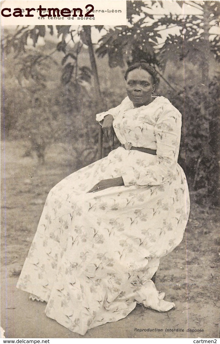 TYPE DE FEMME DE SIERRA-LEONE EN TENUE DE SOIREE ETHNOLOGIE ETHNIC AFRIQUE SIERRA-LEON - Sierra Leone