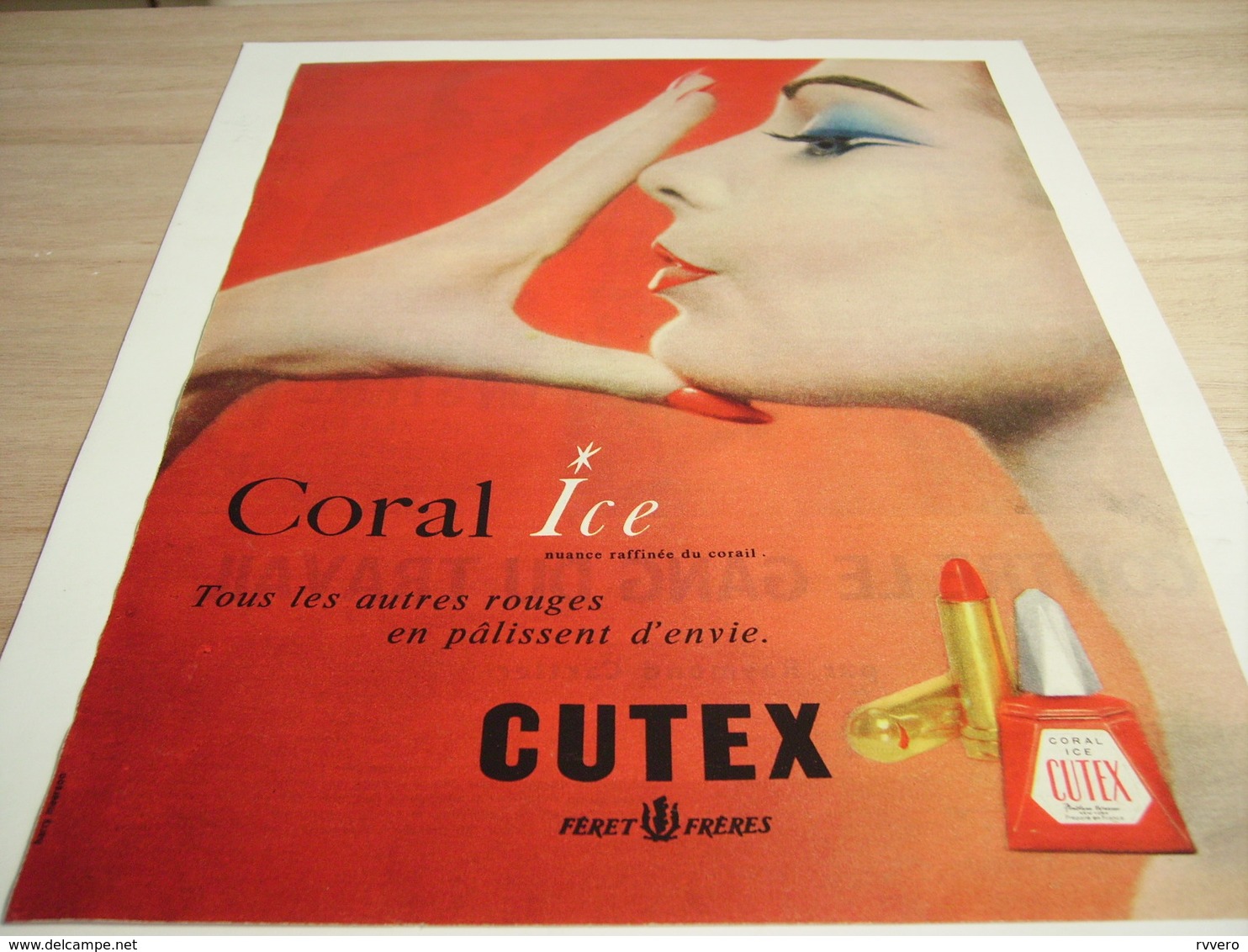 ANCIENNE PUBLICITE CORAL ICE  CUTEX 1932 - Autres & Non Classés