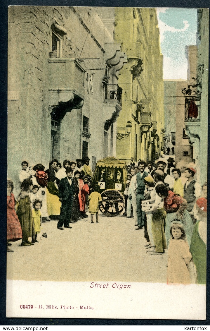 Malta, Malte, Vor 1905, Street Orgon, R. Ellies, Photo  00479 - Malte