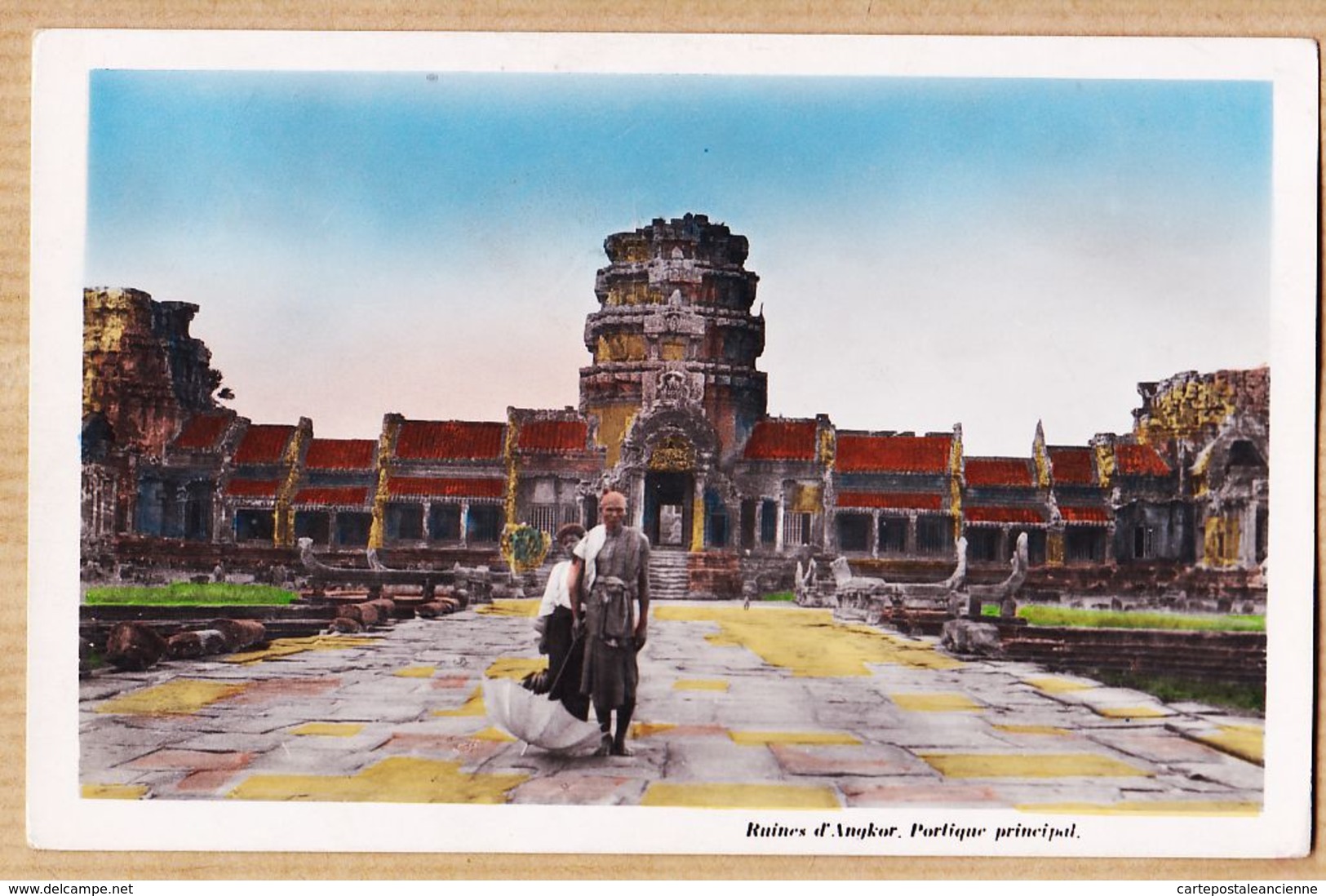 As212 Cambodge Ruines D' ANGKOR Portique Principal SAÏGON 26-04-1953 Photo NAM-PHAT 126 - Cambodge