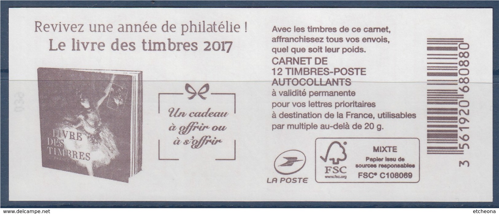 = Marianne Et La Jeunesse Ciappa-Kawena France TVP Rouge Carnet 851-C20 Le Livre Des Timbres 2017 La Danse N°039 - Sonstige & Ohne Zuordnung