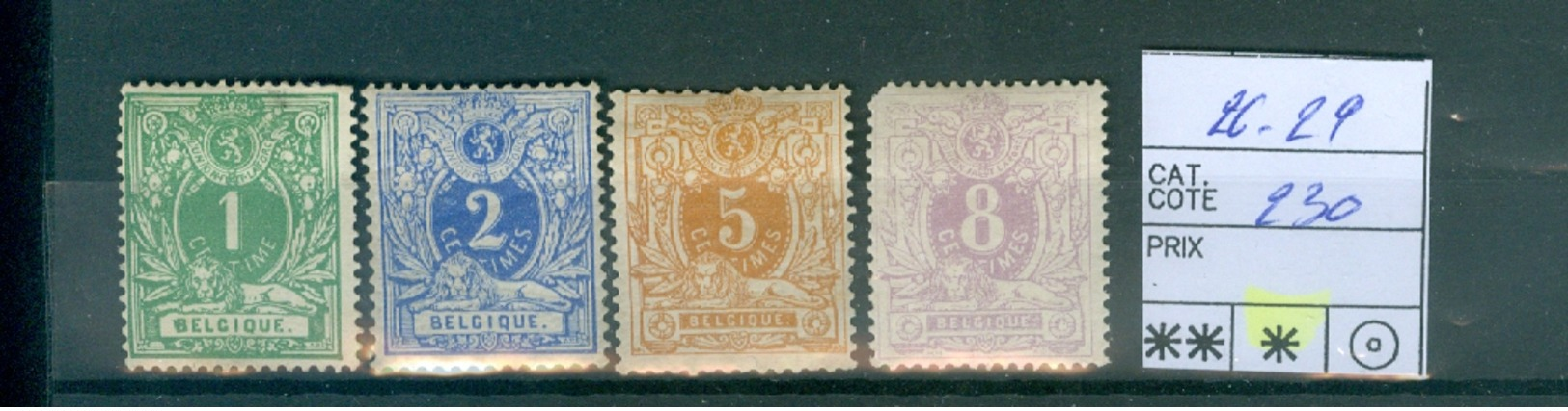 26-29 X Côte 230.00€ - 1869-1883 Leopoldo II