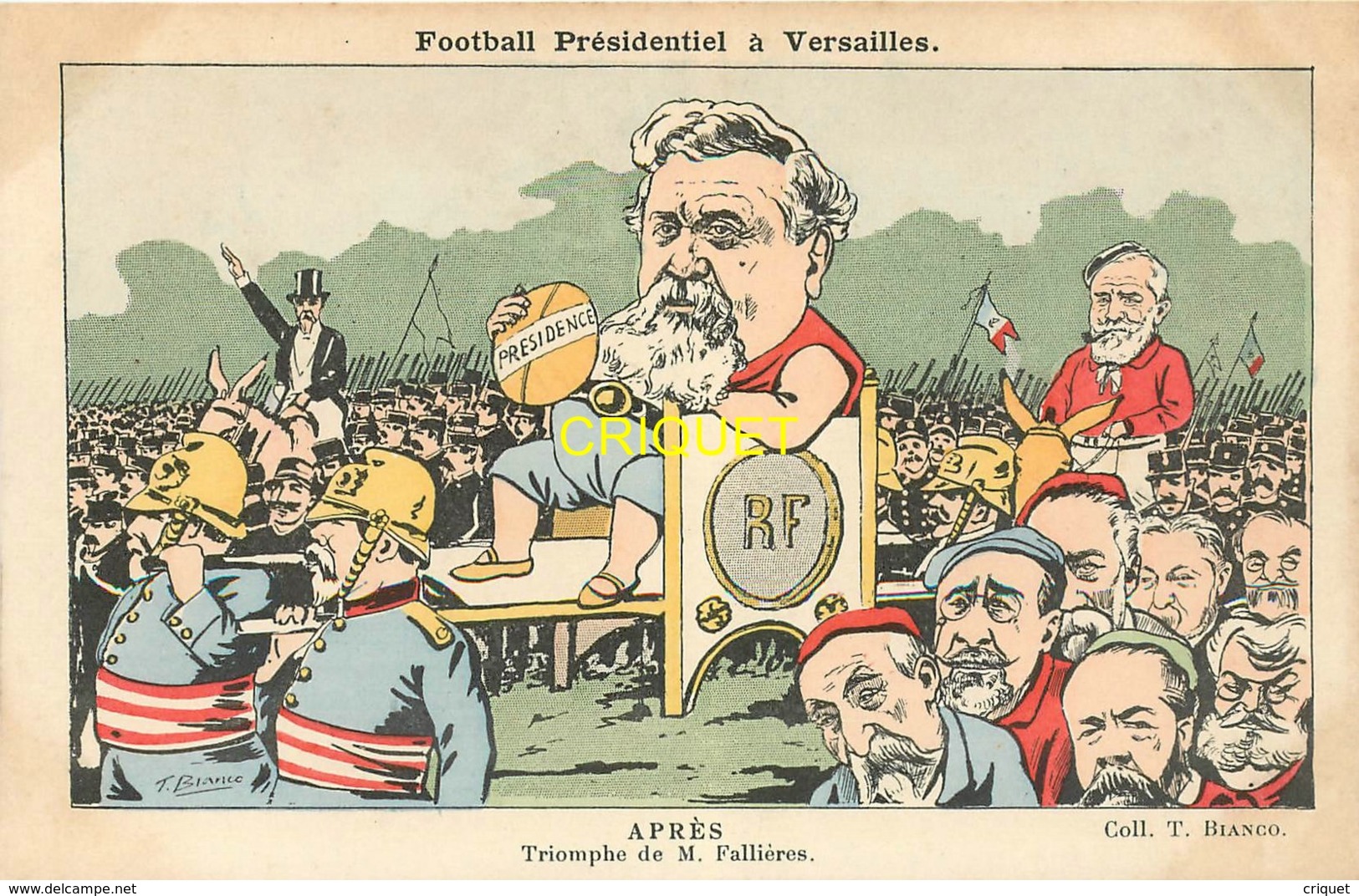 Illustrateur Bianco, Football ( Rugby ) Présidentiel à Versailles , N° 3, Après, Le Triomphe De Fallières - Autres & Non Classés