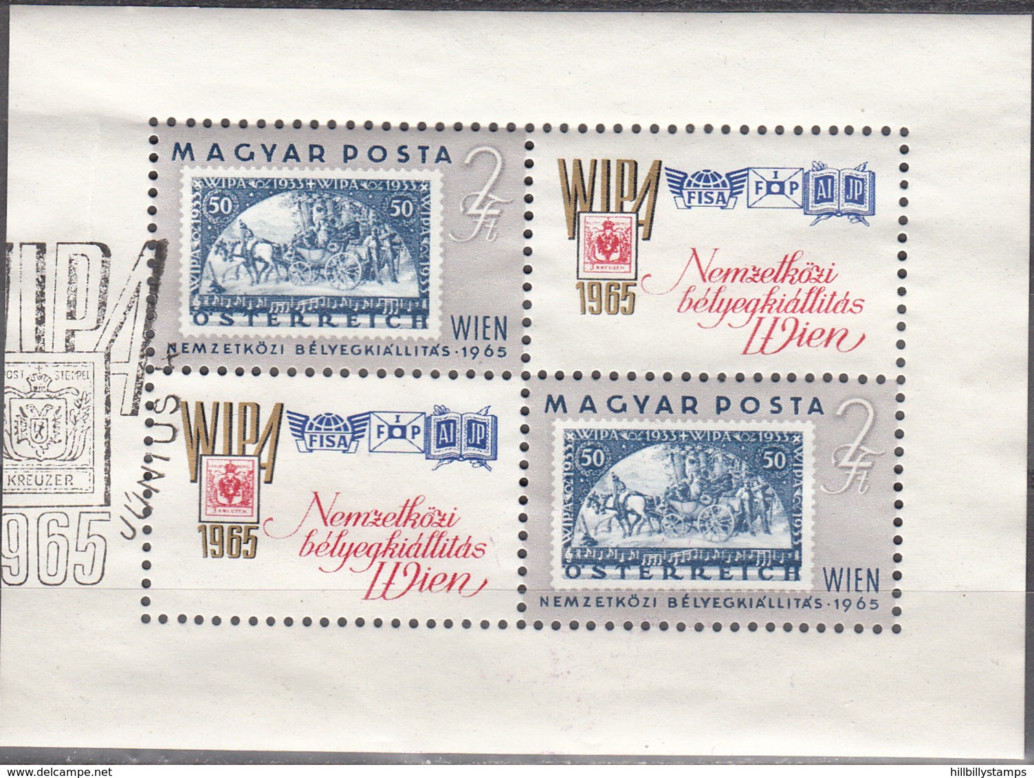 HUNGARY   SCOTT NO.  1681     USED SOUV. SHEET    YEAR  1965 - Used Stamps