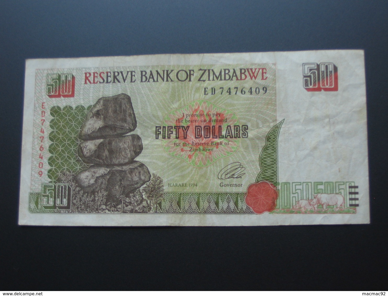 50 Fifty  Dollars 1994 - Reserve Bank Of ZIMBABWE **** EN ACHAT IMMEDIAT **** - Simbabwe
