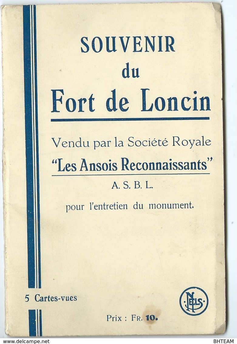 SOUVENIR DU FORT DE LONCIN ASBL Les Ansois Reconnaissants 5 Cartes Carnet Complet - Ans