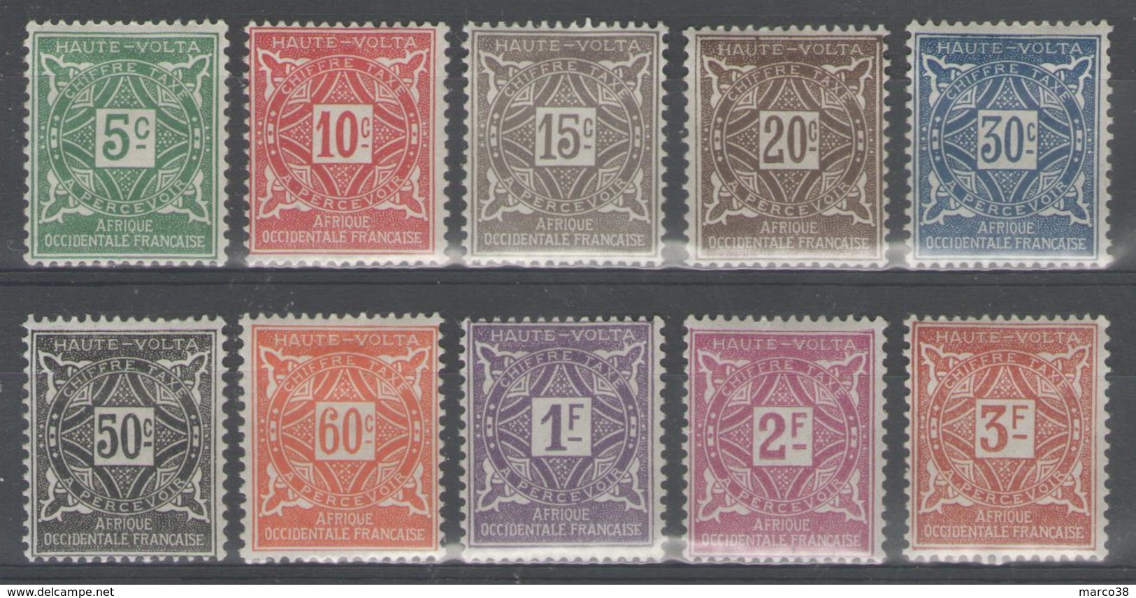 HAUTE-VOLTA:  Taxe N°11/20 *          - Cote 55€ - - Timbres-taxe