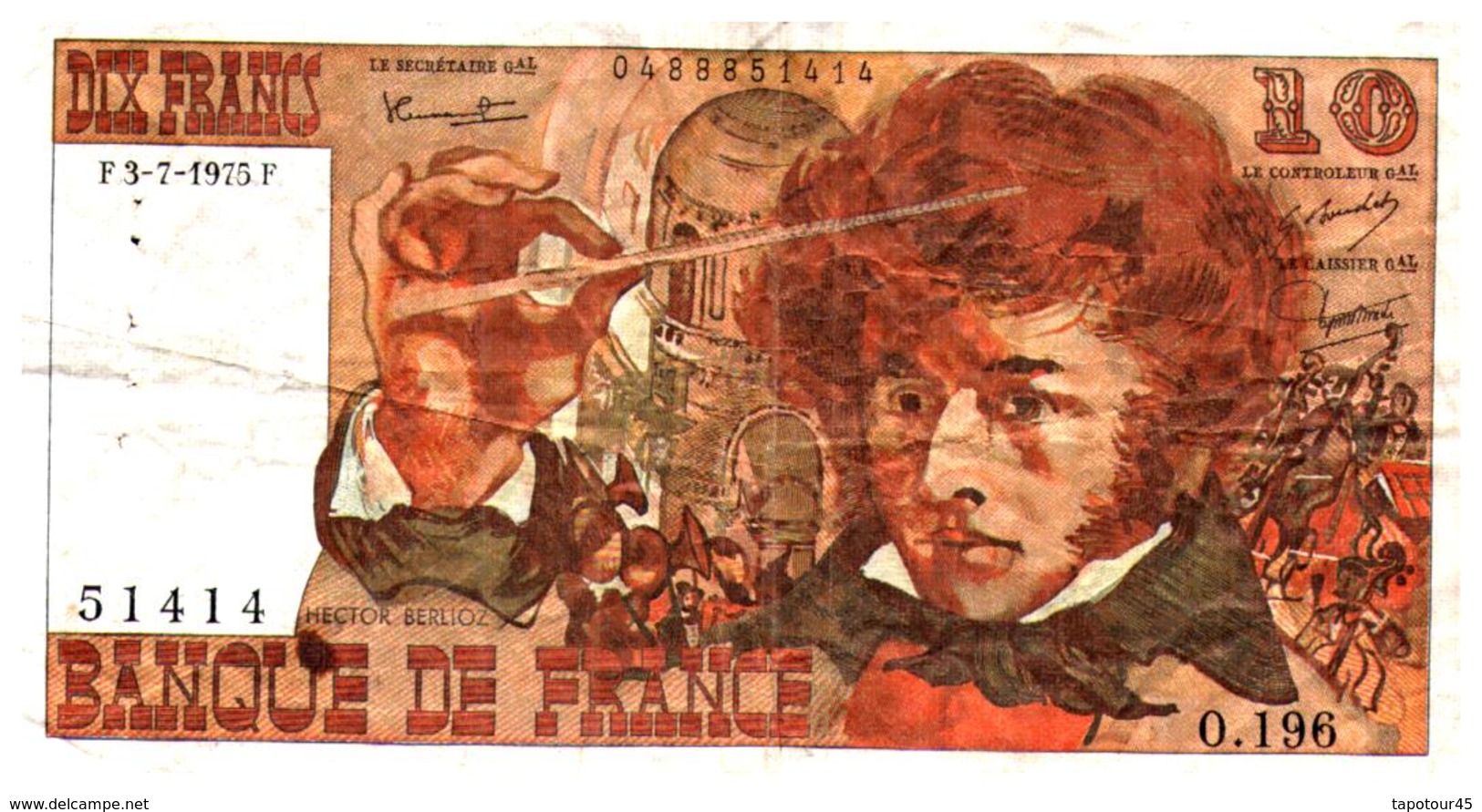 Billet  >  France > 10  Francs  F.3-7-1975.F. - 10 F 1972-1978 ''Berlioz''