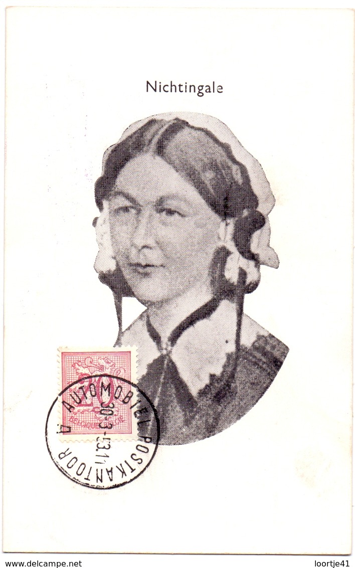 PK - Florence Nichtingale - Stempel Cachet - Automobiel Postkantoor Overstromingen - Inondations 1953 - Femmes Célèbres