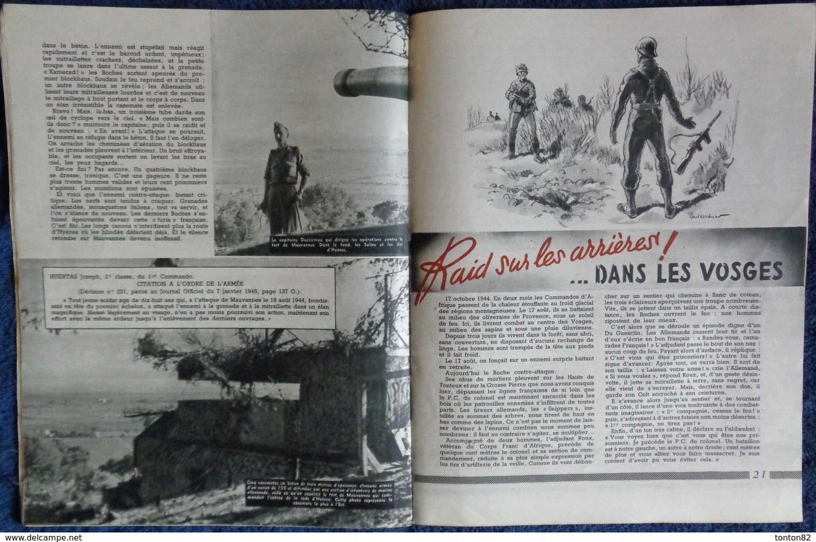 L'Armée Française Au Combat- COMMANDOS D' AFRIQUE - Édité Par Le Service D'Information Du Ministère Des Armées -(1946) . - War 1939-45
