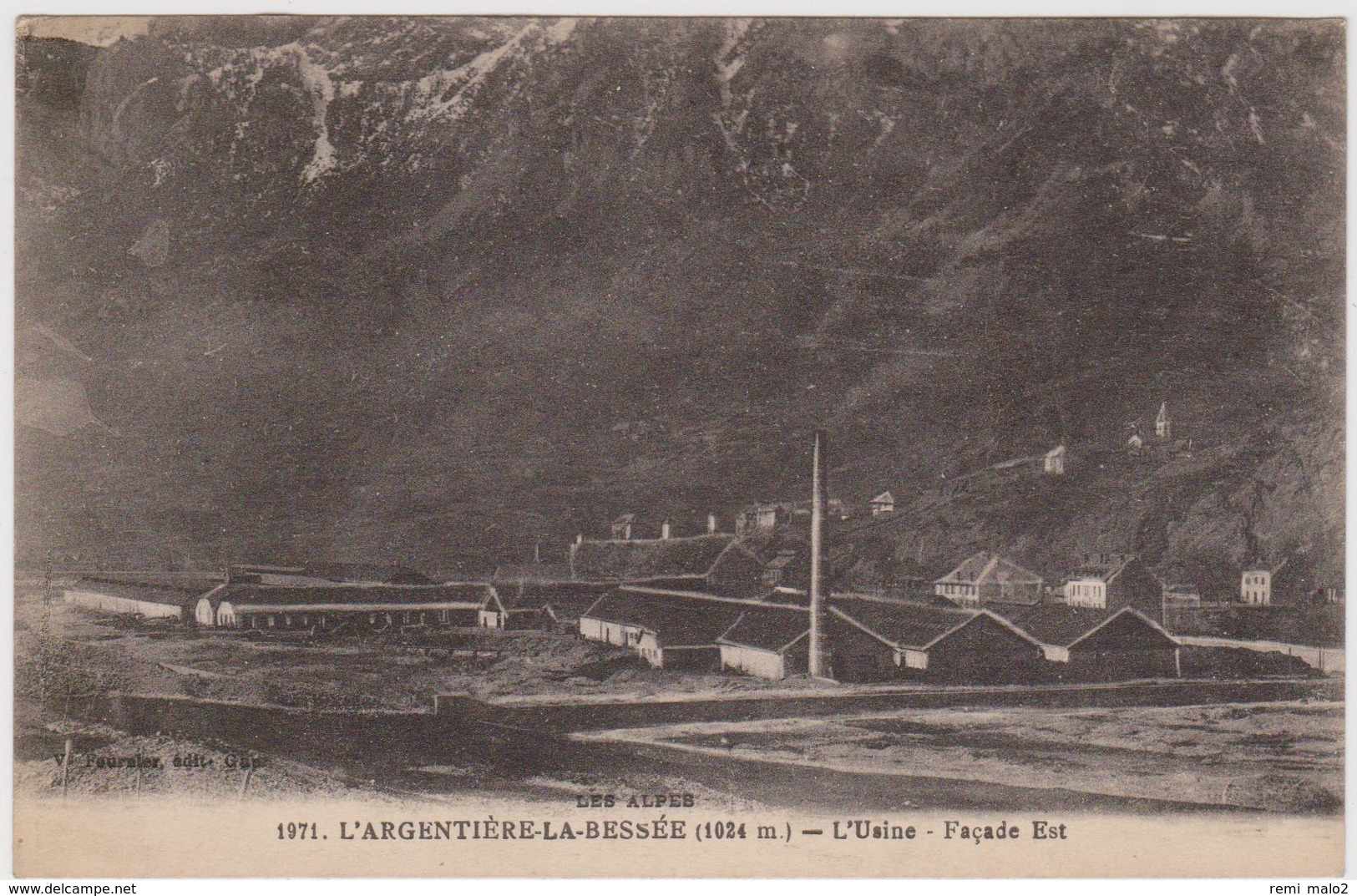 CARTE POSTALE   L'ARGENTIERE LA BESSEE 05  L'usine.Façade Est - L'Argentiere La Besse