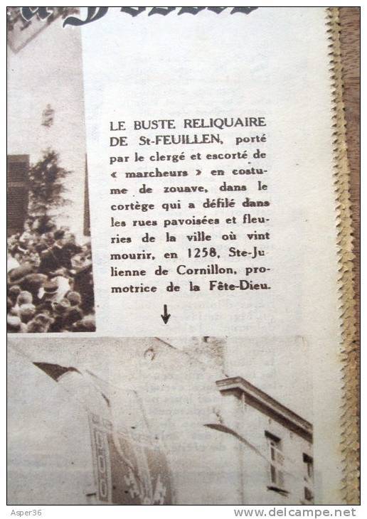 Magazine Avec Article "Le 7me Centenaire De La Fête-Dieu à Fosses" 1946 - Collections