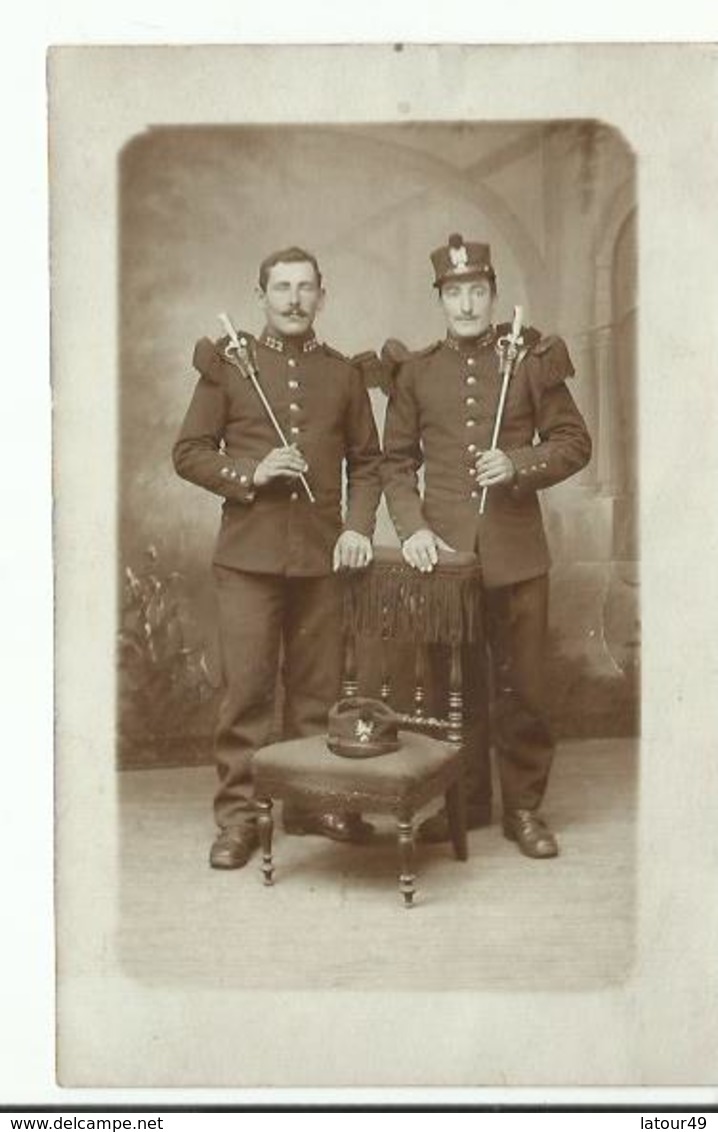 Carte Photo  Militaire 1909 Rodez  No 122 - Personnages