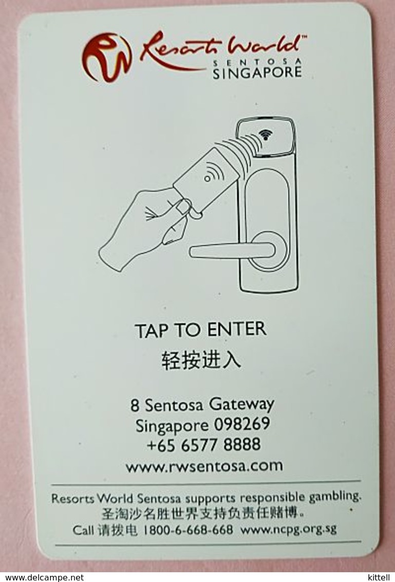 Resorts World Sentosa Singapore Hotel Spa Keycard - Hotelkarten