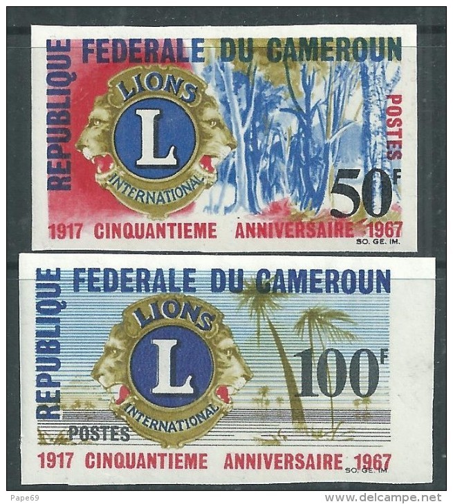 Cameroun  N° 436 / 37 Nd XX Cinquantenaire Du Lions International, Les 2 Valeurs Non Dentelées, Sans  Charnière,TB - Camerún (1960-...)