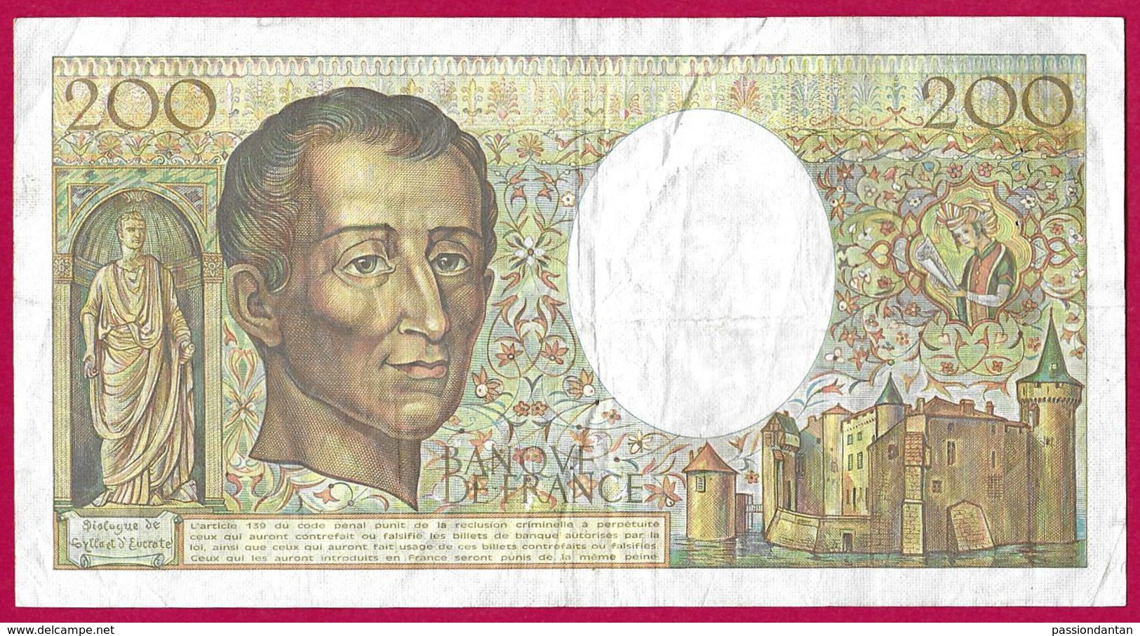 Billet De La Banque De France - Coupure De 200 Francs - Type Montesquieu - Année 1983 - 200 F 1981-1994 ''Montesquieu''