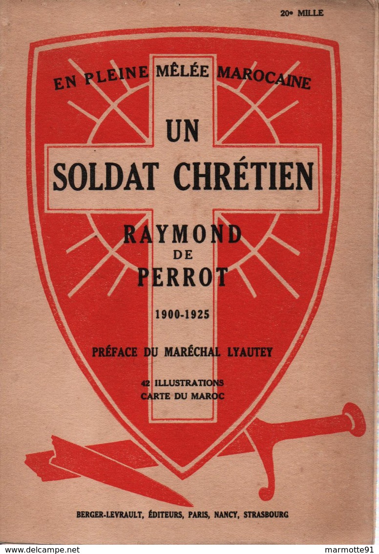 UN SOLDAT CHRETIEN LIEUTENANT DE PERROT EN PLEINE MELEE MAROCAINE GUERRE RIF MAROC 1925 - Français