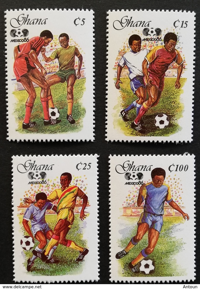 Ghana  1986 World Cup Soccer Championship ,Mexico M.N.H. - Ghana (1957-...)