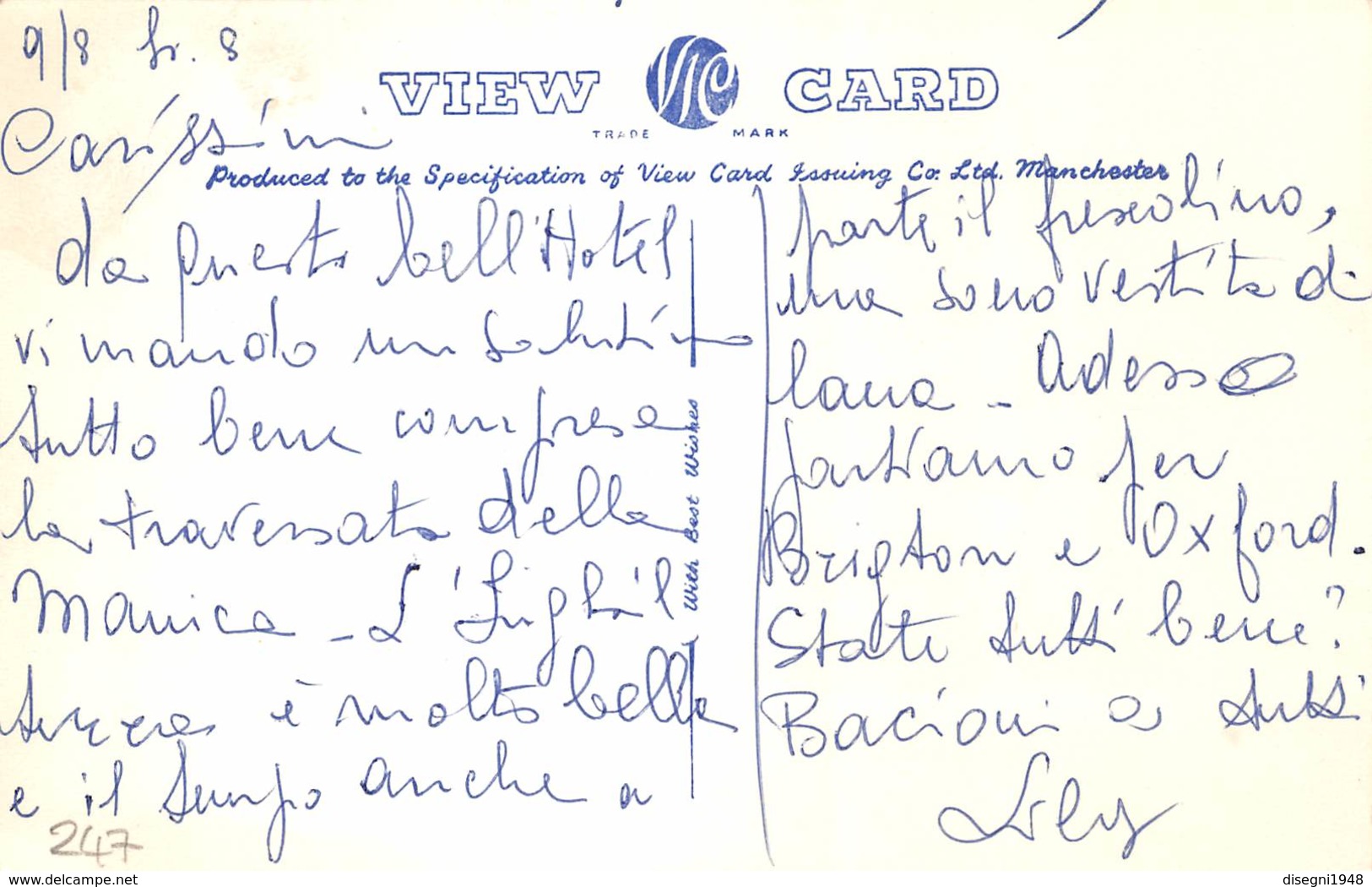 M07936 " QUEEN'S HOTEL-EASTBOURNE " ANIMATA-VARIE AUTO ANNI'50 CART ORIG. SPED. - Eastbourne