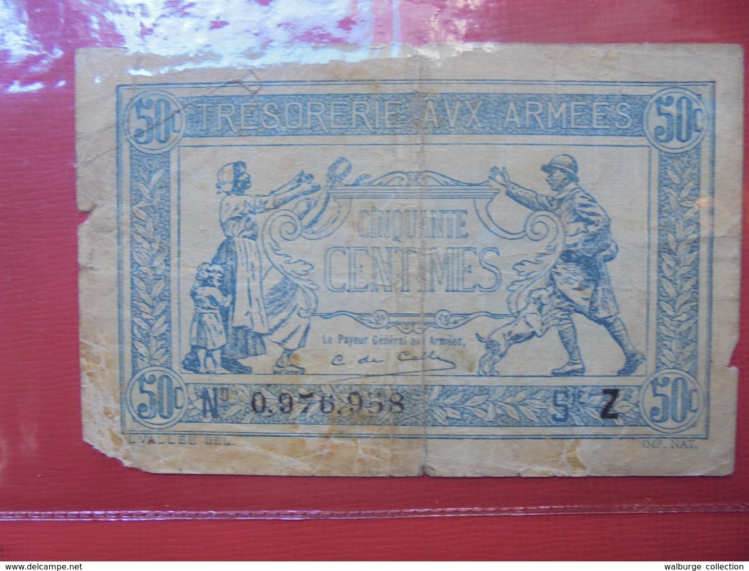 TRESORERIE AUX ARMEES 50 CENTS CIRCULER - 1917-1919 Tesoreria Delle Armate