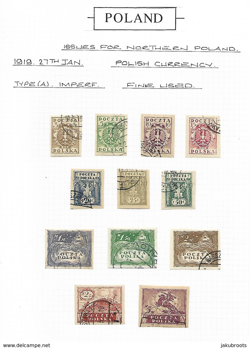 1919.  STAMPS  ISSUED  FOR  SOUTHERN  / NORTHERN  POLAND. - Used Stamps