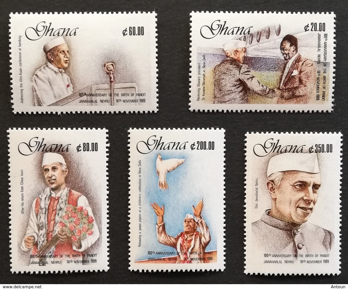 Ghana 1990 Jawaharlal Nehru M.N.H. - Ghana (1957-...)