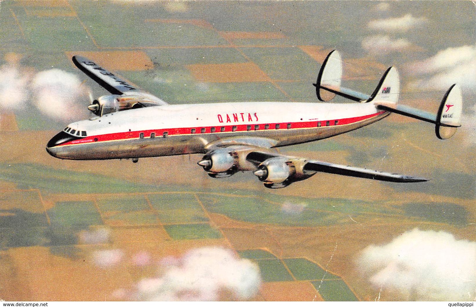 D9203 "QANTAS EMPIRE AIRWAI -LOCKHEED - SUPER CONSTELLATION" CART SPED - Altri & Non Classificati