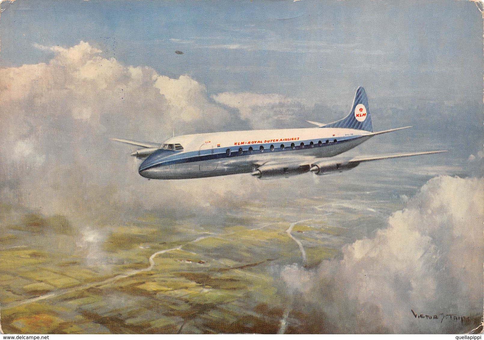 D9205 "KLM VICKERS - VISCOUNT" CART NON SPED - Altri & Non Classificati