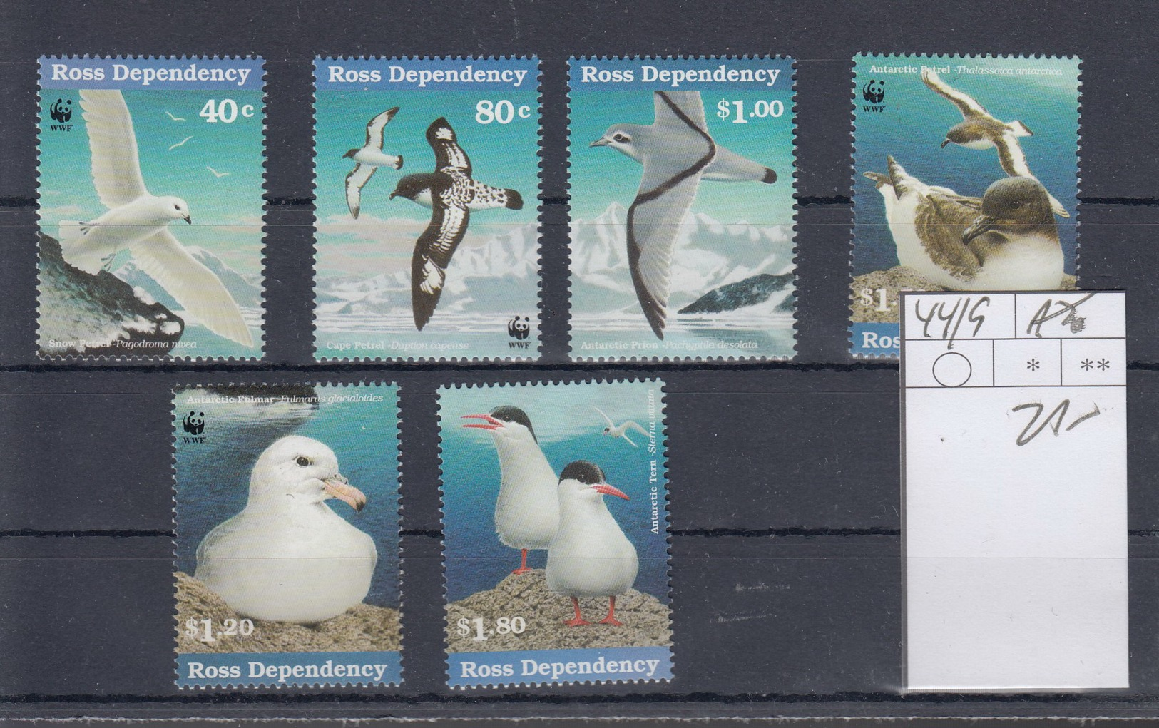 Ross (BBK) Michel Cat.No. Mnh/** 44/49 Wwf Issue Birds - Neufs