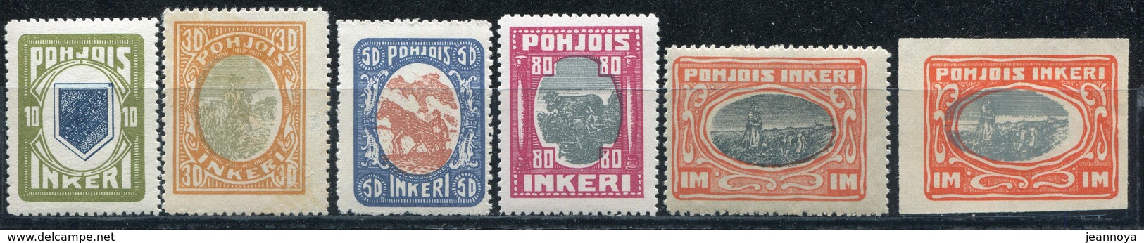 INGRIE - N° 8 A 12 + 12 ND & (*) - * - 1 ére. CHARNIÉRE - TB - Local Post Stamps