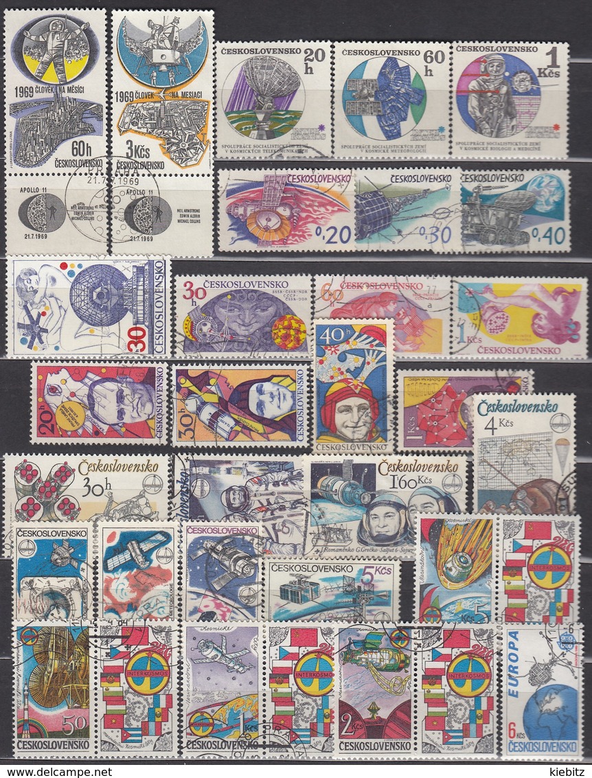 CSSR 1969-1991  - Partie Raumfahrt Mit 33 Verschiedenen  Used - Europa