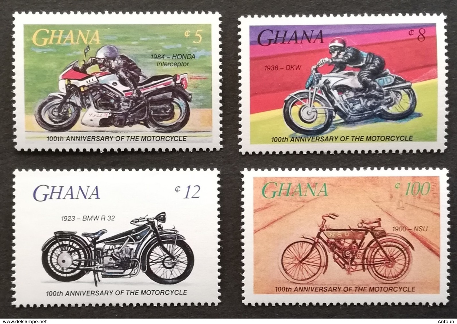 Ghana  1985 Motorcycle Centenary M.N.H. - Ghana (1957-...)