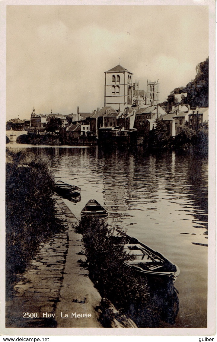 Huy La Meuse Et La Collegiale (carte Photo) Real Photo N°2500 - Huy