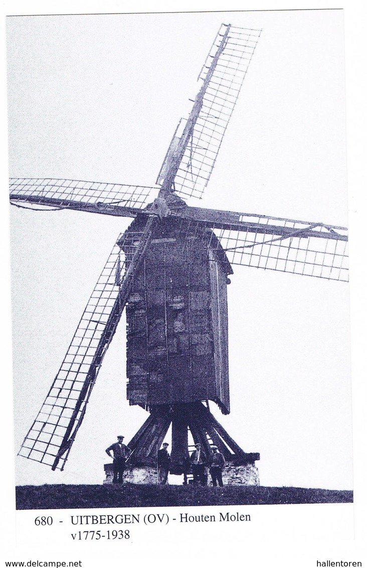 Uitbergen: Houten Molen ( 2 Scans) - Autres & Non Classés