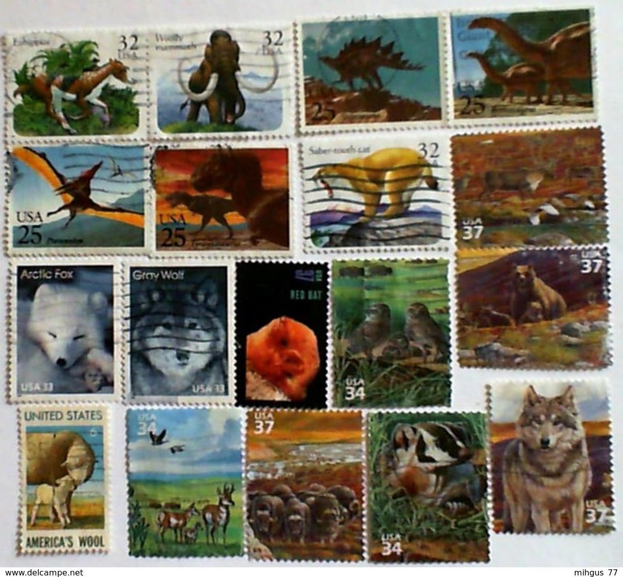 USA Meny Diferent Animal Stamps - America (Other)