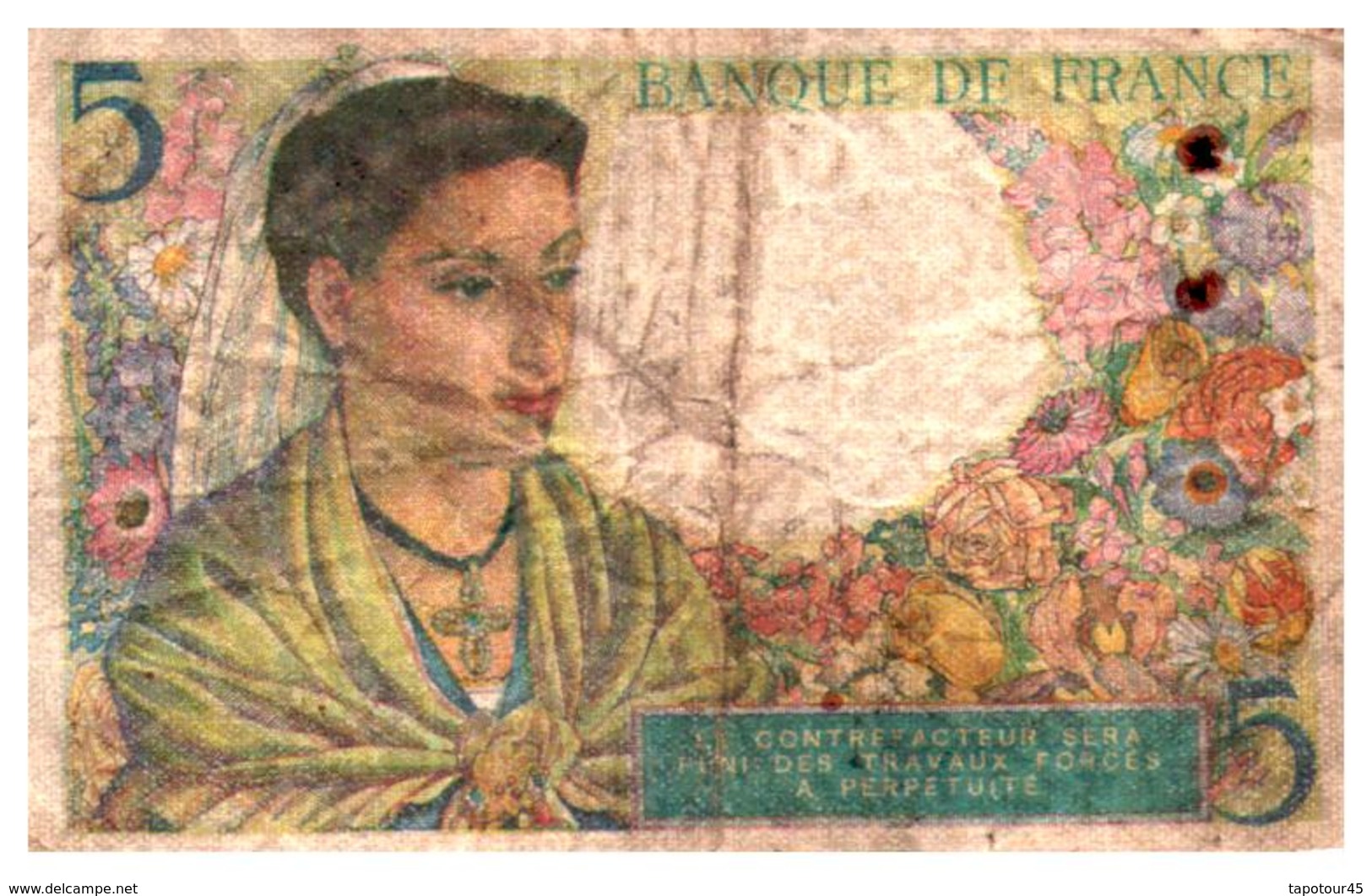 Billet > France > 5 Francs   B.25=11=1943.B. - 5 F 1943-1947 ''Berger''