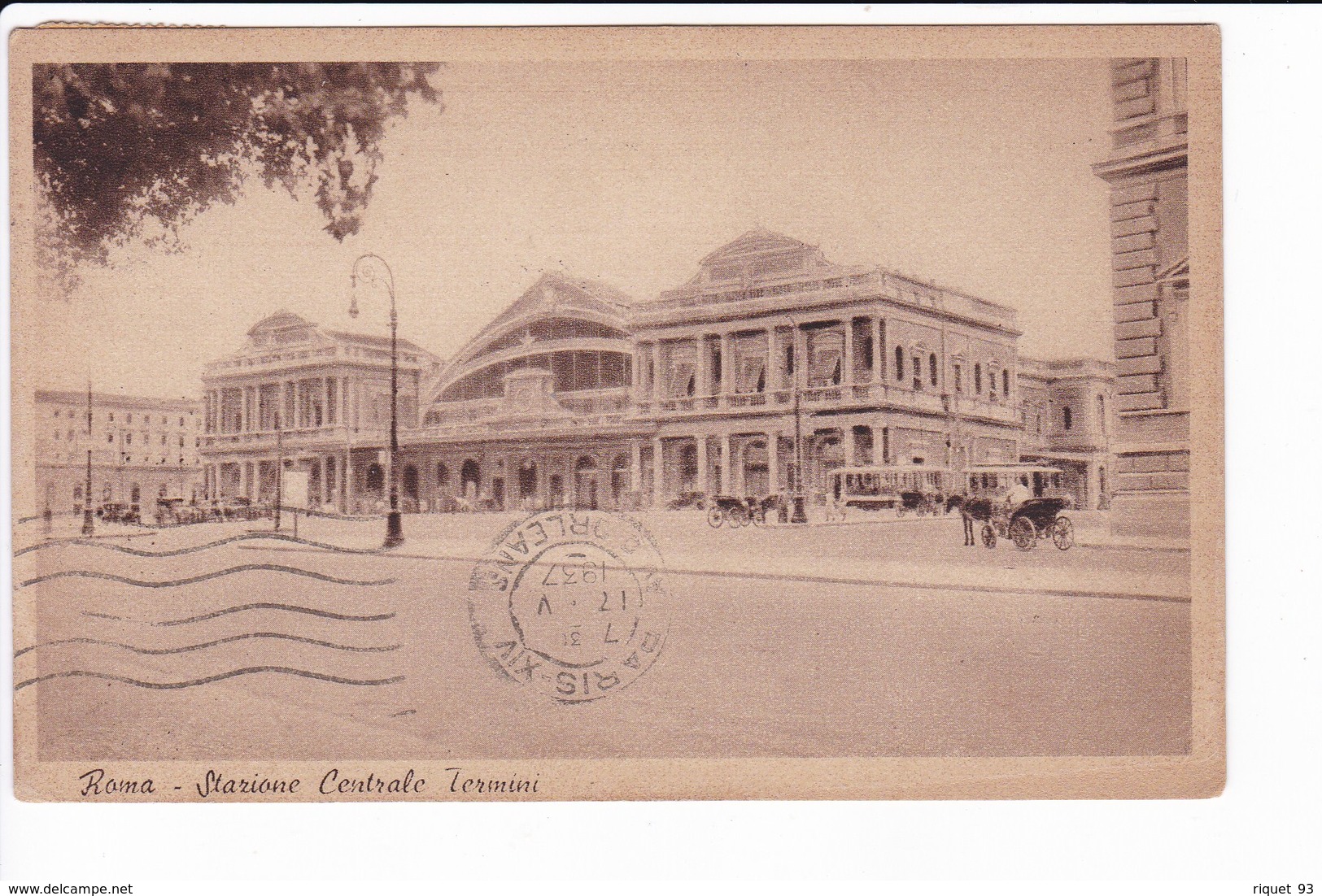 ROMA - Stazione Centrale Termini (gare Centrale)- Timbre Et Cachet Postal Du Vatican - Stazione Termini